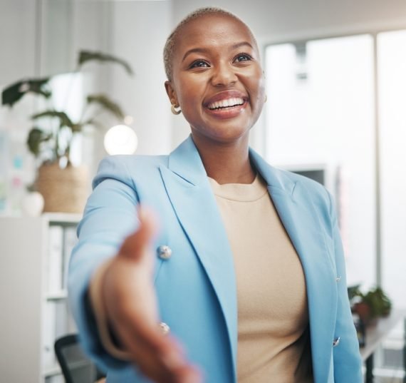 Black,Woman,,Handshake,And,Business,Partnership,For,Support,,Trust,Or